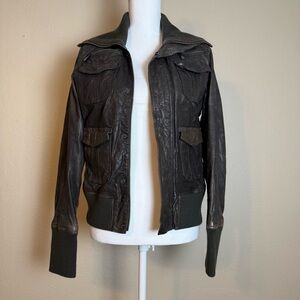 Dark Brown Women's Bomber Jacket